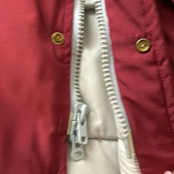 Vintage 80s LLbean Winter Insulated Burgundy Winter Snow Ski Jacket Coat L - Picture 10 of 15